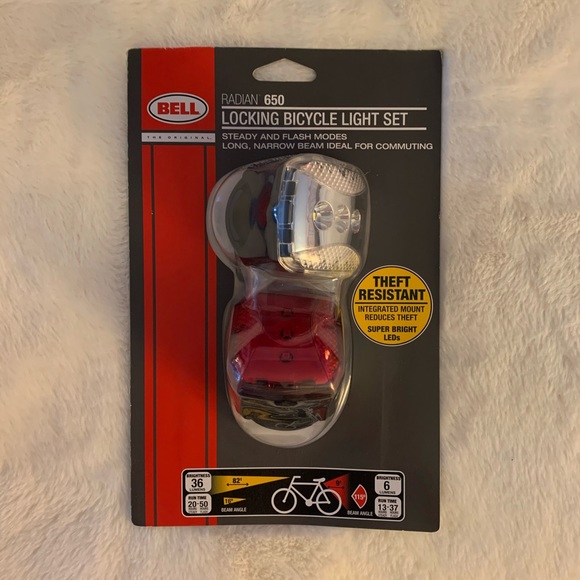 bike lock and light set